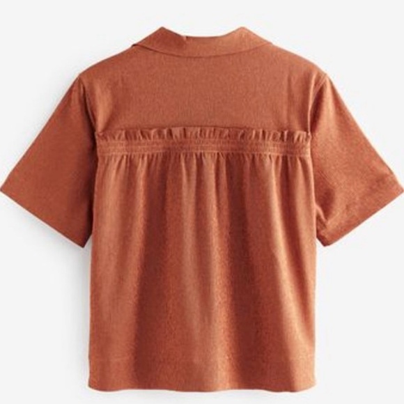 NWT SZ M Athleta Echo Top Rustic Brown - Picture 2 of 5